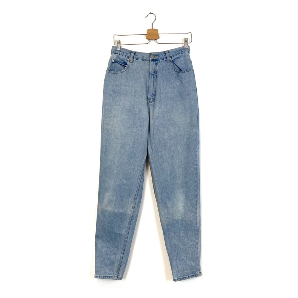Vintage | Jordache | High Rise Light Wash Tapered Leg Mom Jean Size 11